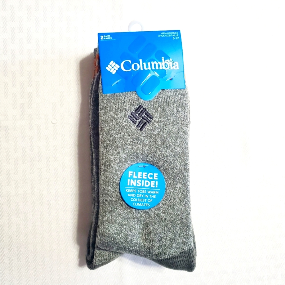 Columbia Men's  Thermal Fleece Crew Socks